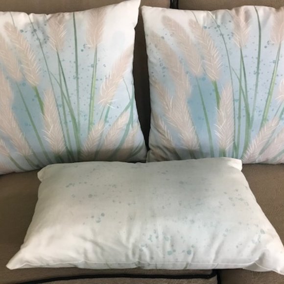 NEW Custom Made Decorative Pillows Set Of 3. Zipper Removable Covers - Picture 1 of 5